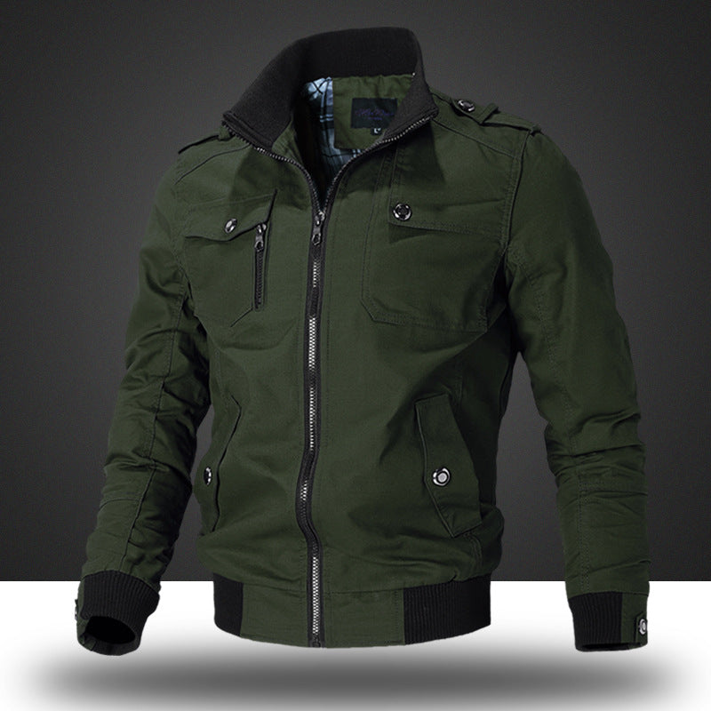 Men's fashionable transitional jacket with functional pockets and elastic cuffs Lisslune