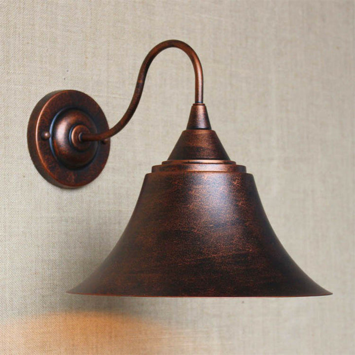Skørter | Iron Carillon Wall Light Ideas Country 1-Light Bistro Gooseneck Wall Lamp in Black/Antique Black/Rust