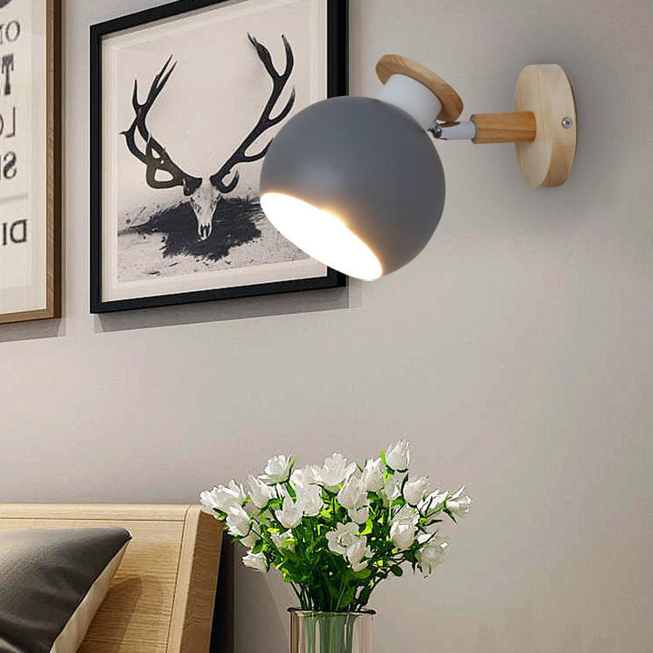Skørter | Circle Study Room Wall Light Metal Modern Style 1 Light Candy Colored Wall Light
