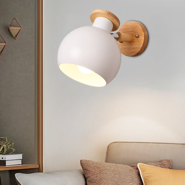 Skørter | Circle Study Room Wall Light Metal Modern Style 1 Light Candy Colored Wall Light