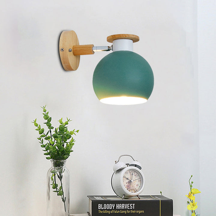 Skørter | Circle Study Room Wall Light Metal Modern Style 1 Light Candy Colored Wall Light