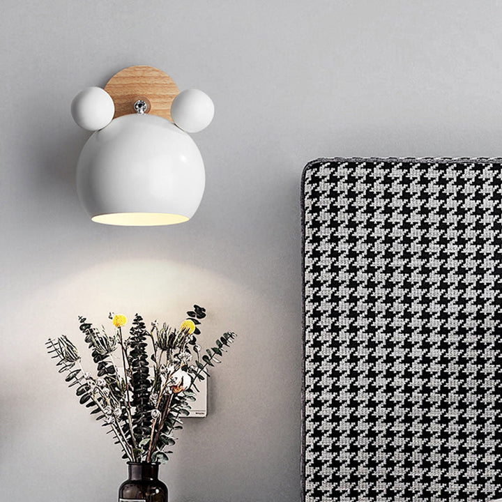 Skørter | Modern Style Cartoon Animal Wall Lamp Metal 1 Light Wall Lamp for Kids Room