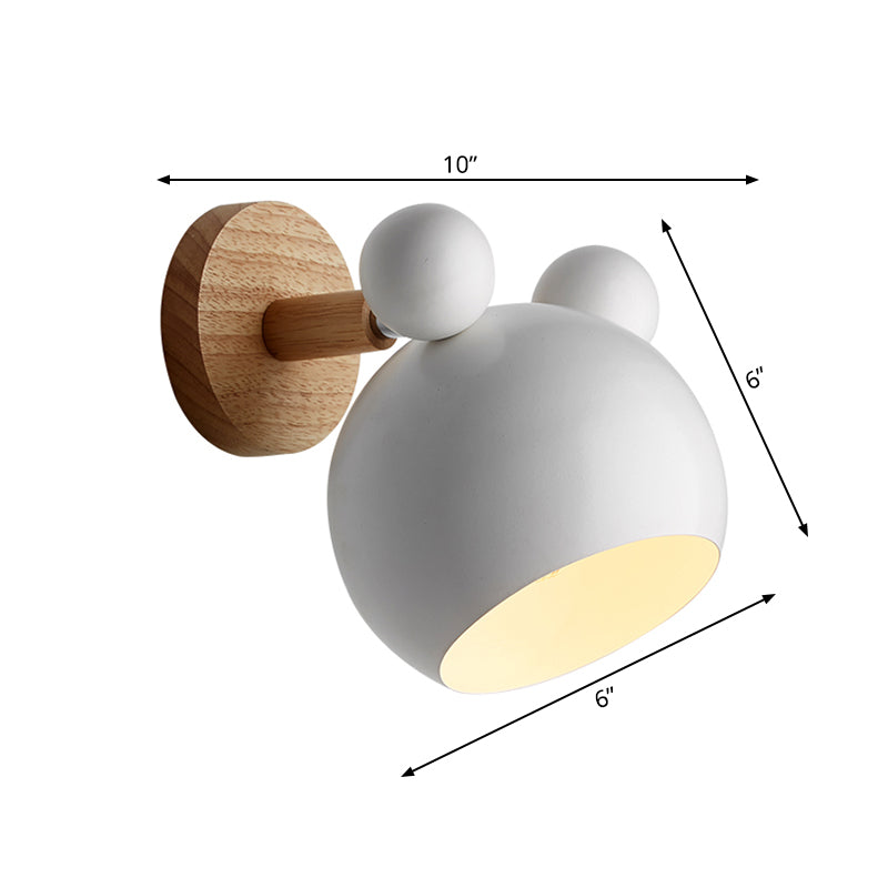 Skørter | Modern Style Cartoon Animal Wall Lamp Metal 1 Light Wall Lamp for Kids Room