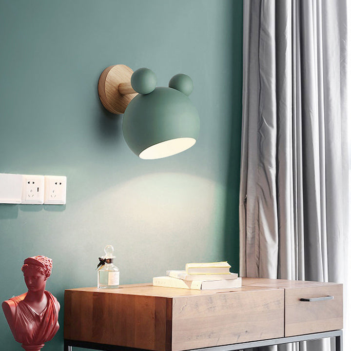Skørter | Modern Style Cartoon Animal Wall Lamp Metal 1 Light Wall Lamp for Kids Room