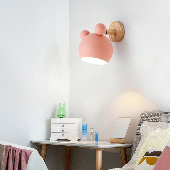 Skørter | Modern Style Cartoon Animal Wall Lamp Metal 1 Light Wall Lamp for Kids Room