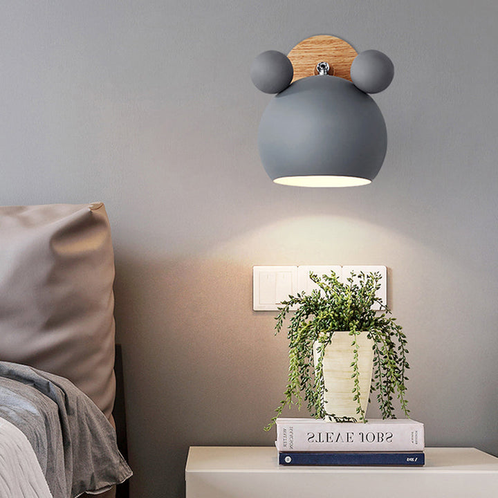 Skørter | Modern Style Cartoon Animal Wall Lamp Metal 1 Light Wall Lamp for Kids Room