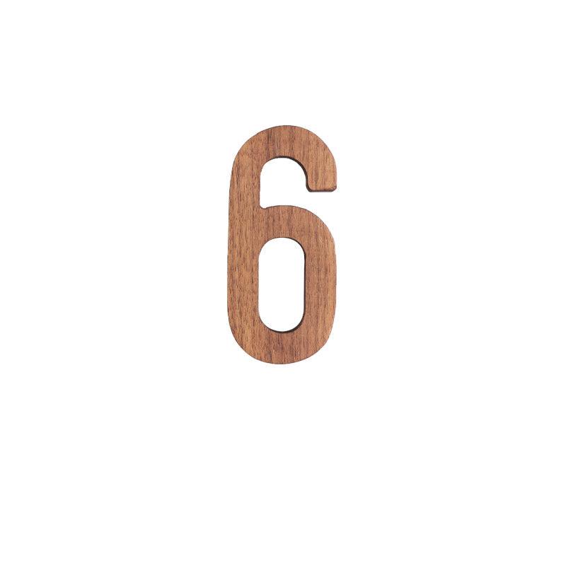 Lisslune | Elegant Black Walnut Nordic House Number