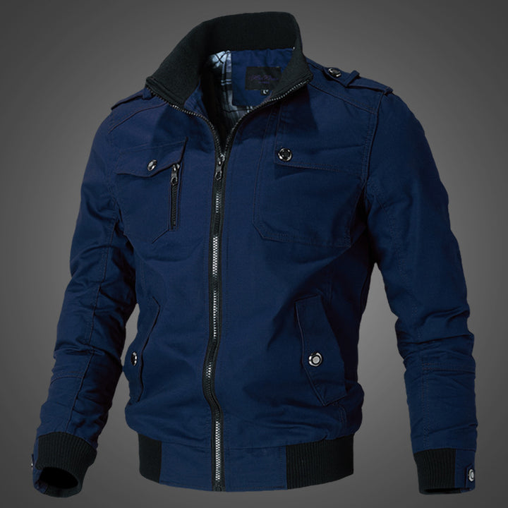 Men's fashionable transitional jacket with functional pockets and elastic cuffs Lisslune