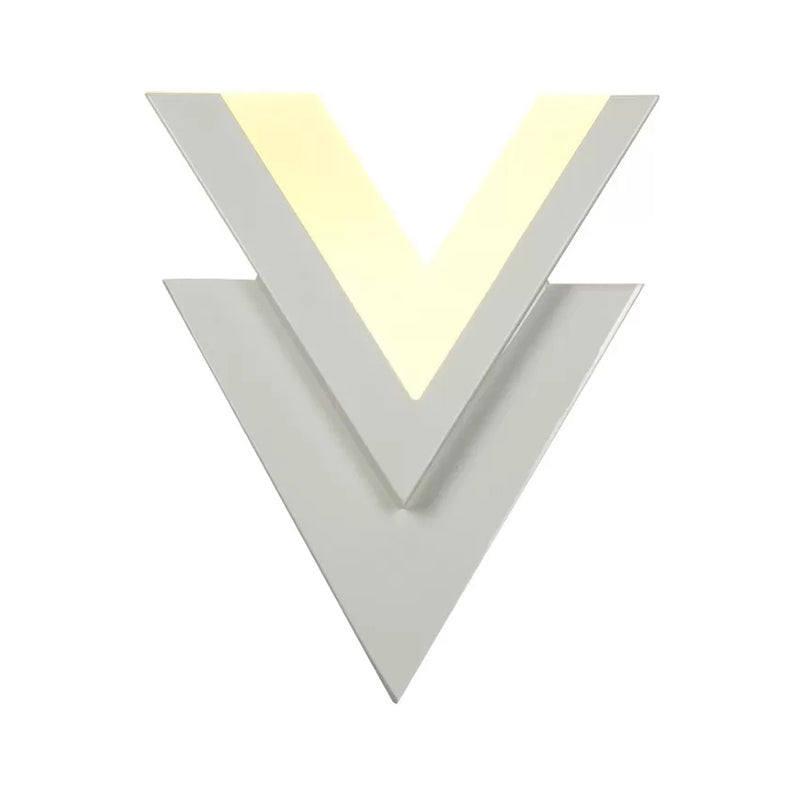Skørter | Monochrome V-shaped wall lamp modern acrylic LED wall lamp for living room