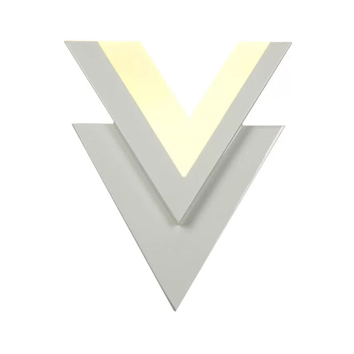 Skørter | Monochrome V-shaped wall lamp modern acrylic LED wall lamp for living room