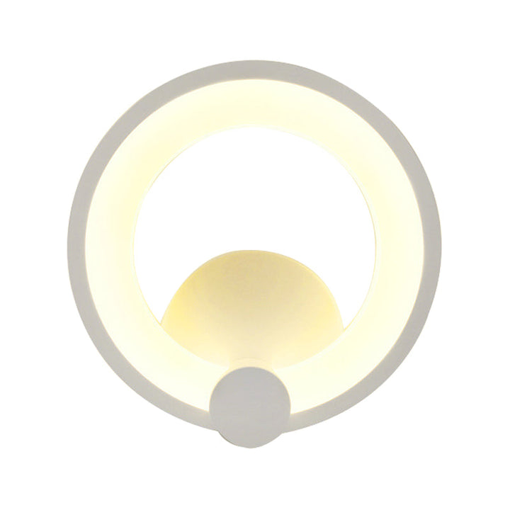 Skørter | Egg-shaped Wall Lamp Simple Style Acrylic LED Wall Fixture in White for Nightstand