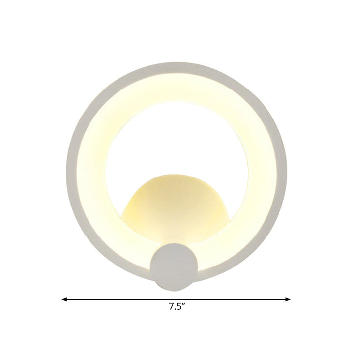Skørter | Egg-shaped Wall Lamp Simple Style Acrylic LED Wall Fixture in White for Nightstand