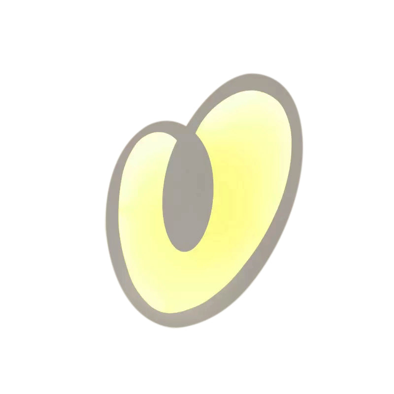 Skørter | Acrylius Heart-Shaped Wall Lamp Living Room Pretty LED Wall Light in White Finish