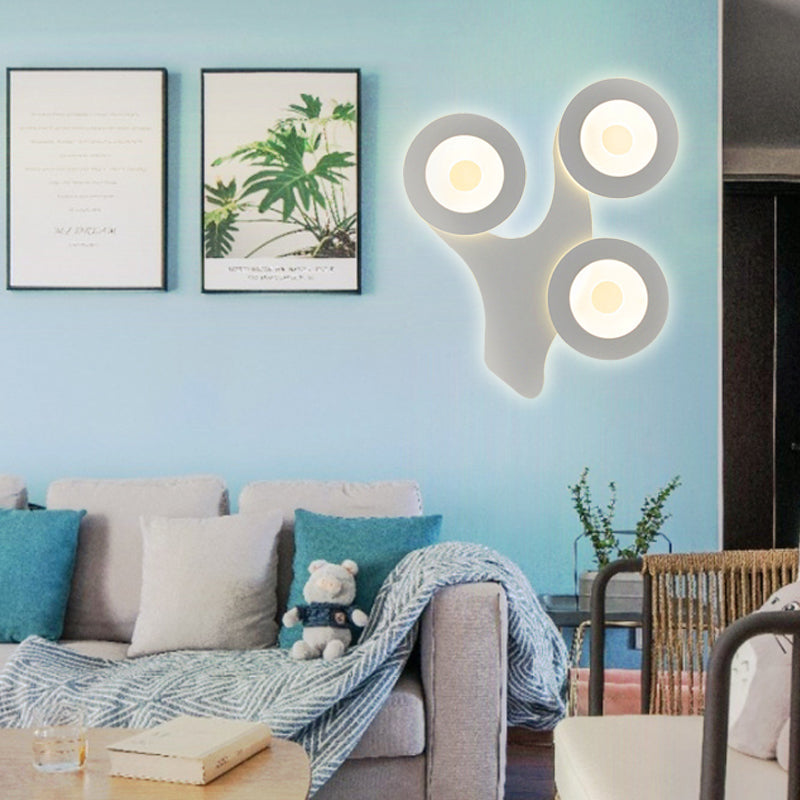 Skørter | Acrylic tree LED wall lamp Creative wall lamp in white for the study