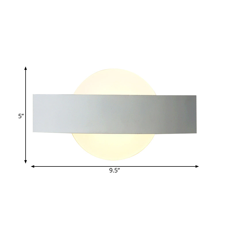 Skørter | Living Room Slim Panel Wall Lamp Acrylic Modern Style White LED Wall Lamp