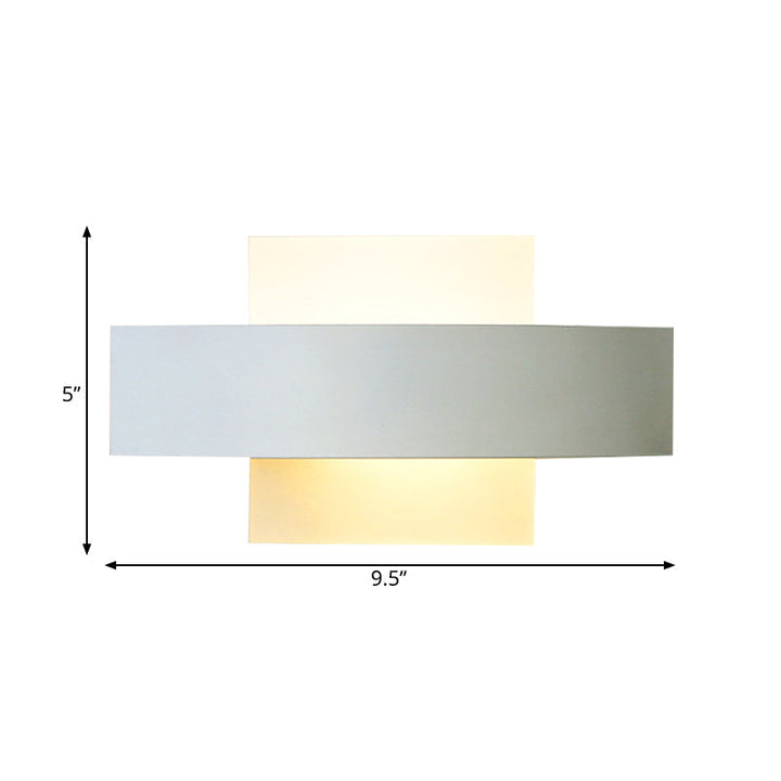 Skørter | Living Room Slim Panel Wall Lamp Acrylic Modern Style White LED Wall Lamp