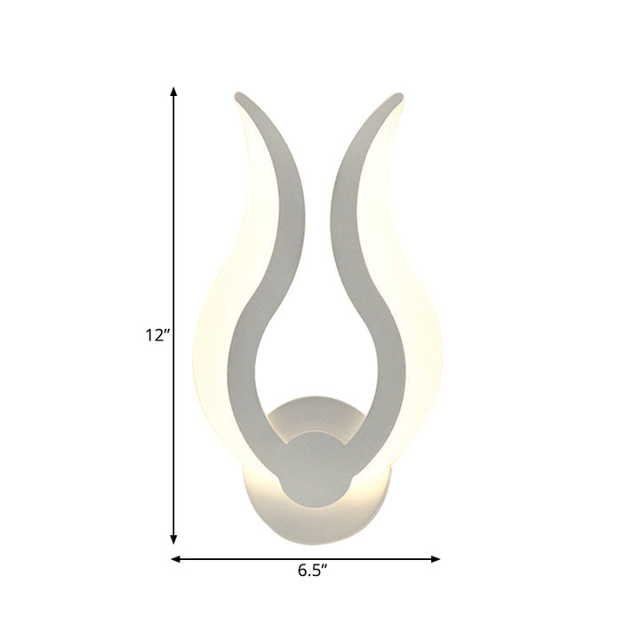 Skørter | Creative fire-shaped wall light acrylic with LED wall spotlight for kitchen dining room