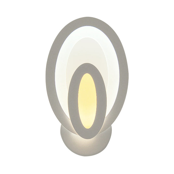 Skørter | Modern White LED Wall Light Slim Panel Acrylic Wall Light for Bedroom Living Room