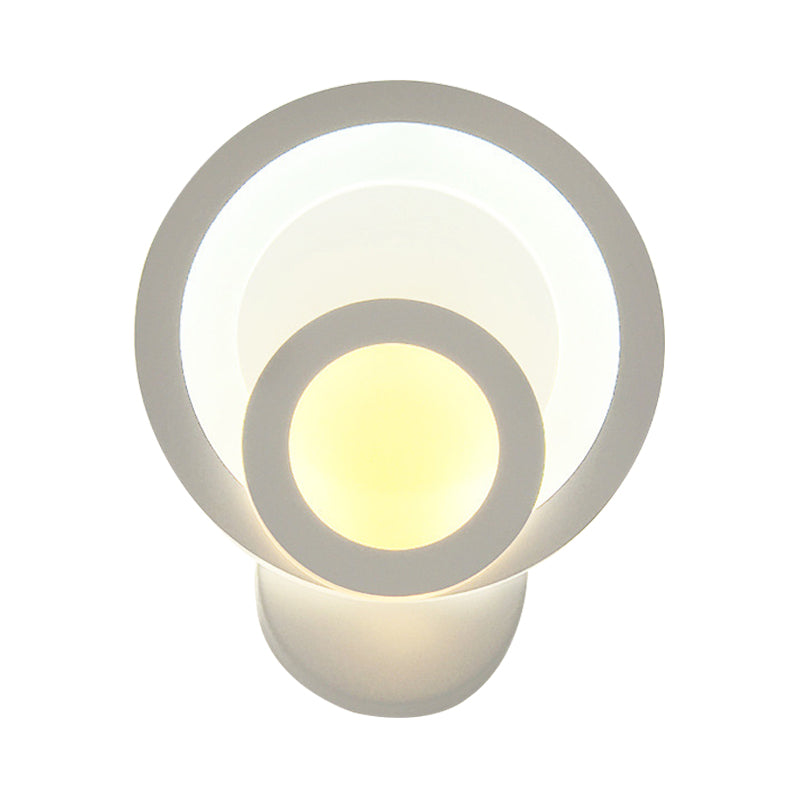 Skørter | Modern White LED Wall Light Slim Panel Acrylic Wall Light for Bedroom Living Room