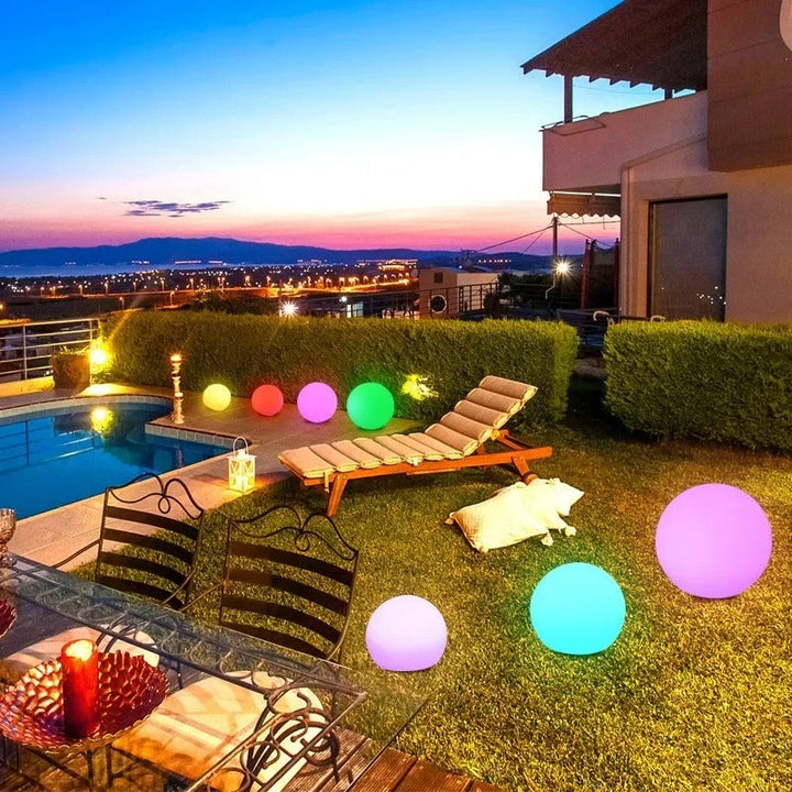 Lisslune | Waterproof Solar-Garden Ball Lamps – RGB LED Lighting for Outdoors