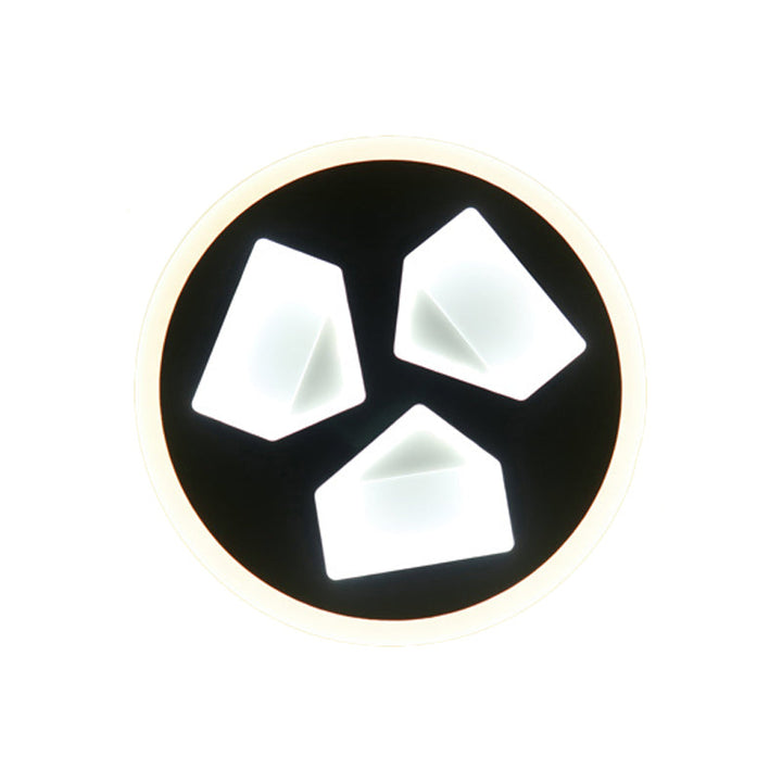 Skørter | Dining Room Circle Wall Light Acrylic Modern LED Wall Light Light in Black