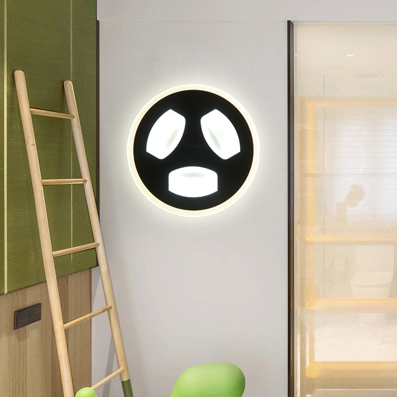 Skørter | Dining Room Circle Wall Light Acrylic Modern LED Wall Light Light in Black