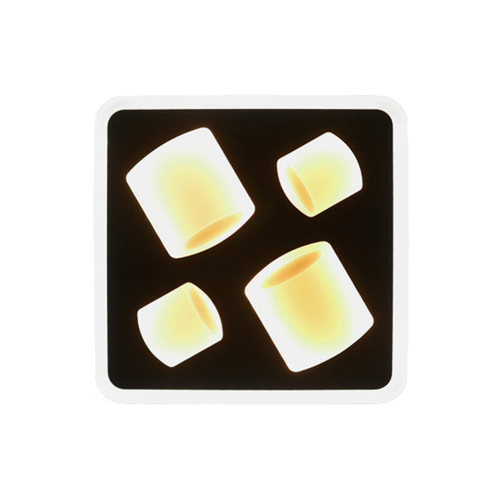 Skørter | Art Deco Square Wall Lamp Metal LED Wall Lamp in Black for the Office