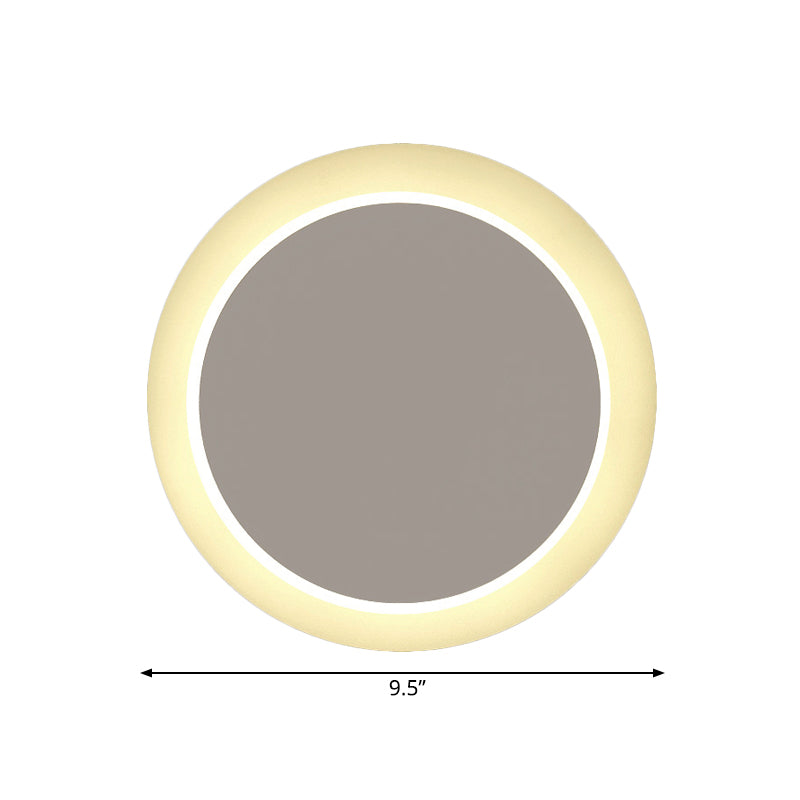 Skørter | Round LED Wall Lamp Contemporary Acrylic Wall Light for Kitchen Children's Room