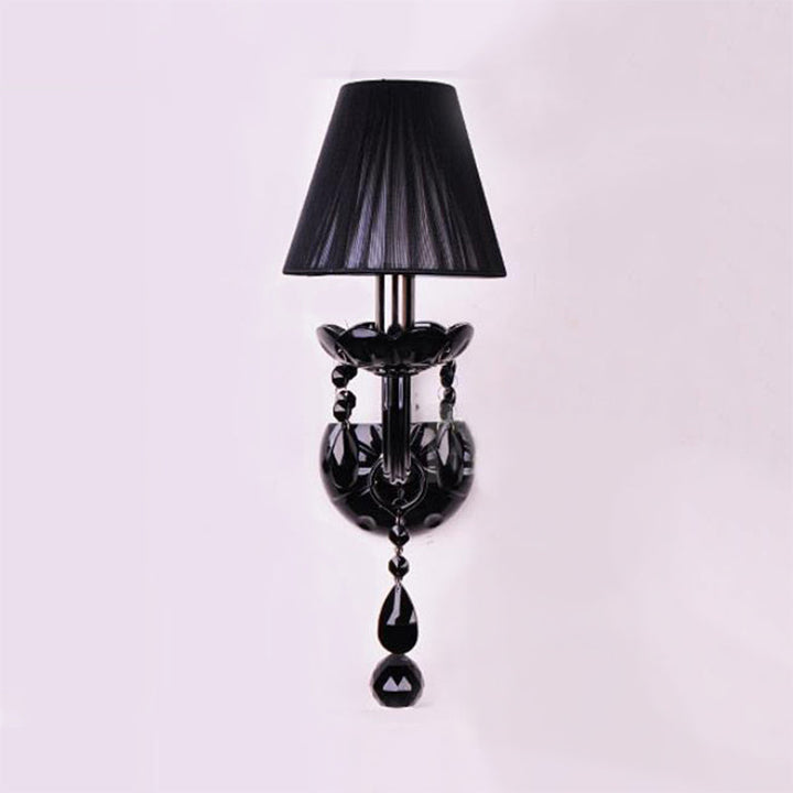 Skørter | Black Candle Style Wall Light Crystal S-Shape Arm Wall Light