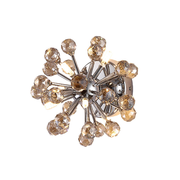 Lisslune | Sputnik Flushmount Light Crystal Ball Ceiling Light in Polished Chrome