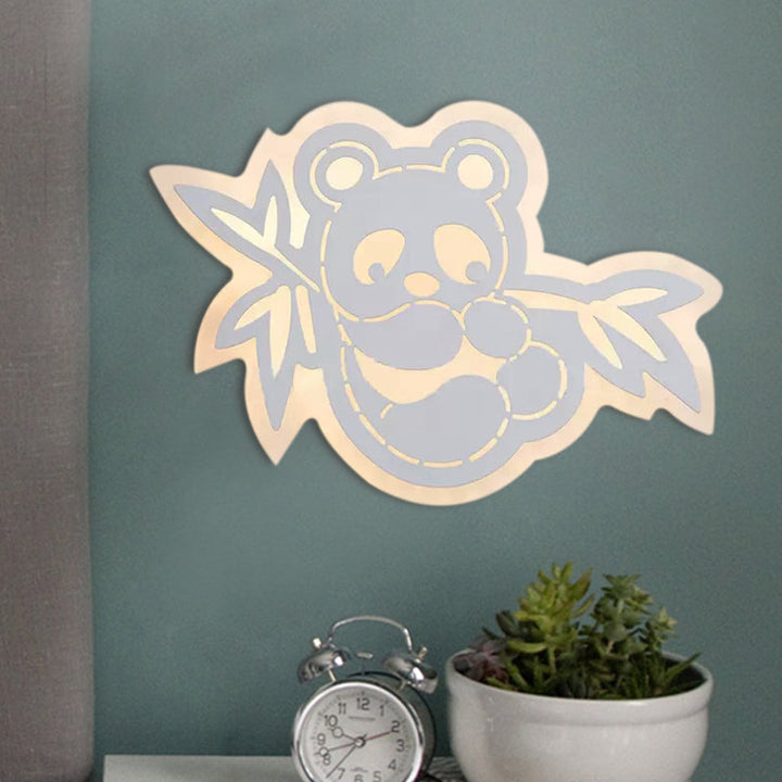 Skørter | Kid Bedroom Panda Wall Lamp Acrylic Modern Cute White LED Wall Lamp