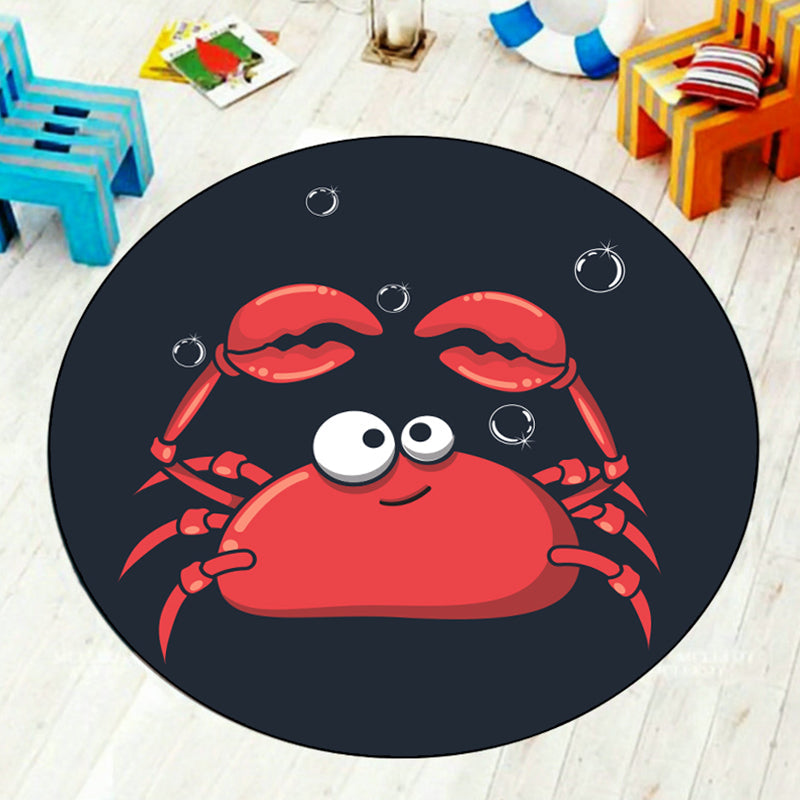 Lisslune | Cartoon Kids Room Carpet Multi-Color Animals Carpet Polyester Washable Stain Resistant Non-Slip Bottom Carpet