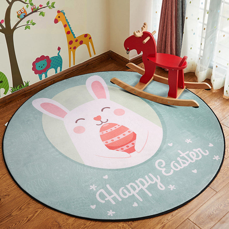 Lisslune | Beautiful animal pattern rug pastel children's style rug polyester non-slip rug for the children's room
