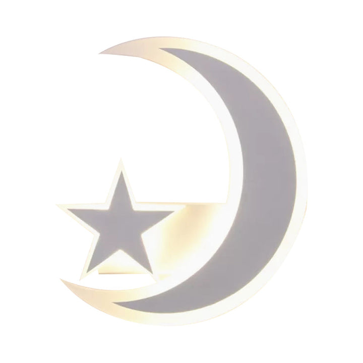 Skørter | Modern Star & Bad Wall Lamp Acrylic LED Wall Light in White for Children's Room