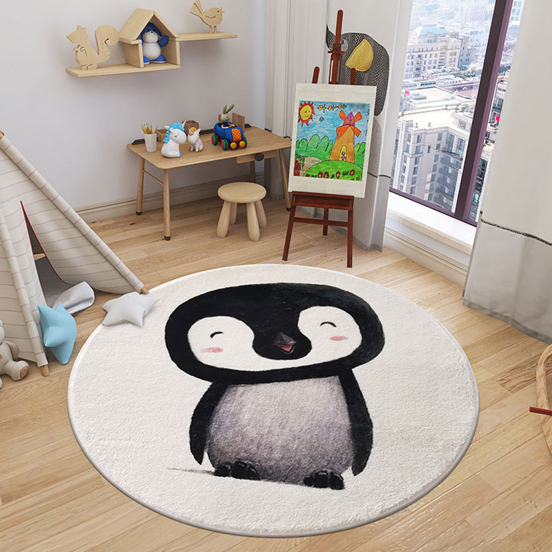 Lisslune | Cartoon Animal Indoor Carpet Soft Color Polyester Rug Non-Slip Backing Washable Rug for Children's Room
