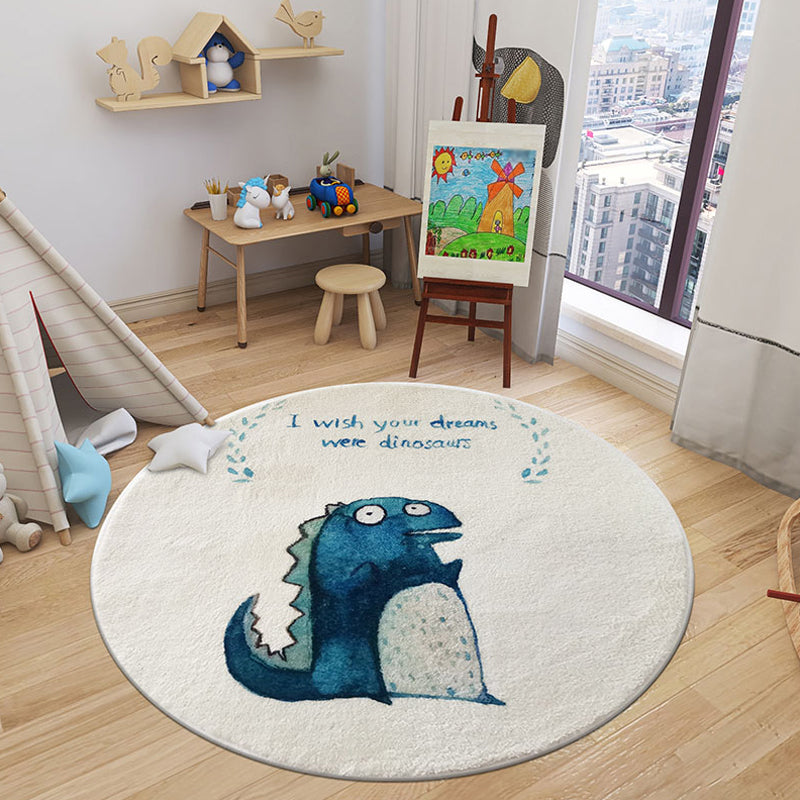 Lisslune | Cartoon Animal Indoor Carpet Soft Color Polyester Rug Non-Slip Backing Washable Rug for Children's Room