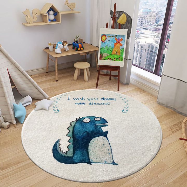 Lisslune | Cartoon Animal Indoor Carpet Soft Color Polyester Rug Non-Slip Backing Washable Rug for Children's Room