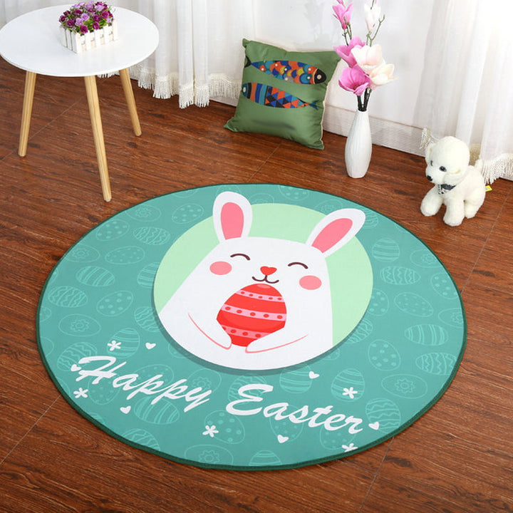 Lisslune | Cartoon Children's Mats Rug Dark Color Animal Land Rug Polyester Pet Friendly Non-Slip Rug