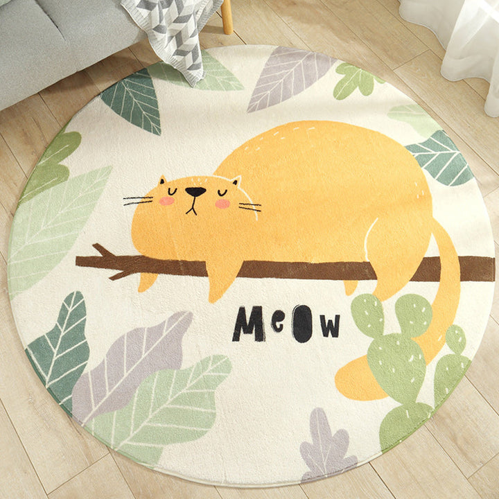Lisslune | Shady Animal Indoor Rug Soft Color Cartoon Rug Polypropylene Machine Washable Rug for the Children's Room