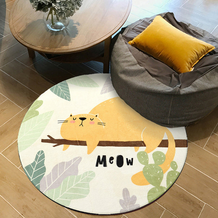 Lisslune | Shady Animal Indoor Rug Soft Color Cartoon Rug Polypropylene Machine Washable Rug for the Children's Room