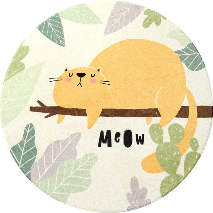 Lisslune | Shady Animal Indoor Rug Soft Color Cartoon Rug Polypropylene Machine Washable Rug for the Children's Room