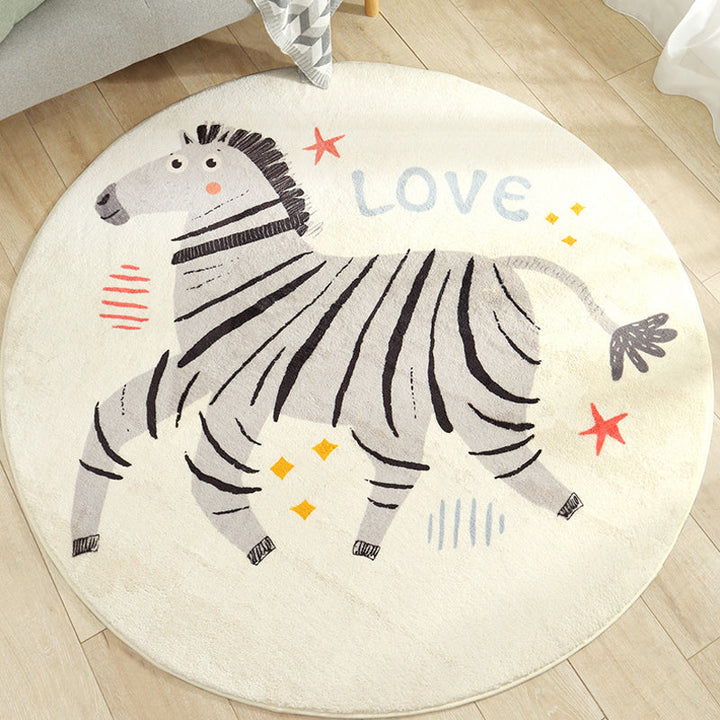 Lisslune | Shady Animal Indoor Rug Soft Color Cartoon Rug Polypropylene Machine Washable Rug for the Children's Room
