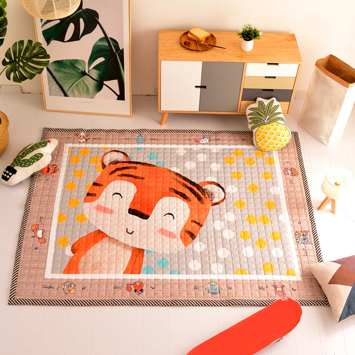 Lisslune | Cute Cartoon Rug Bright Color Animal Indoor Rug Washable Non-Slip Area Carpet for Daycare