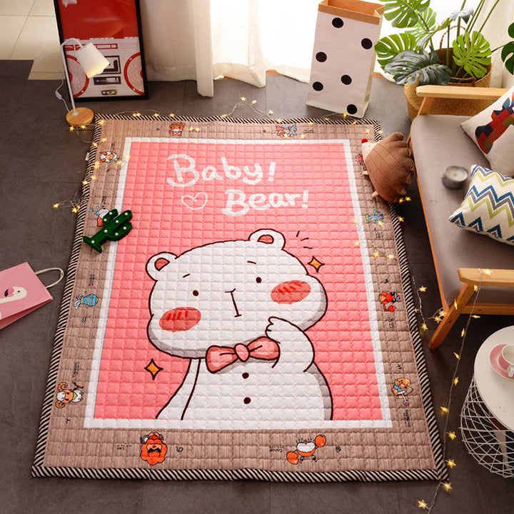 Lisslune | Cute Cartoon Rug Bright Color Animal Indoor Rug Washable Non-Slip Area Carpet for Daycare