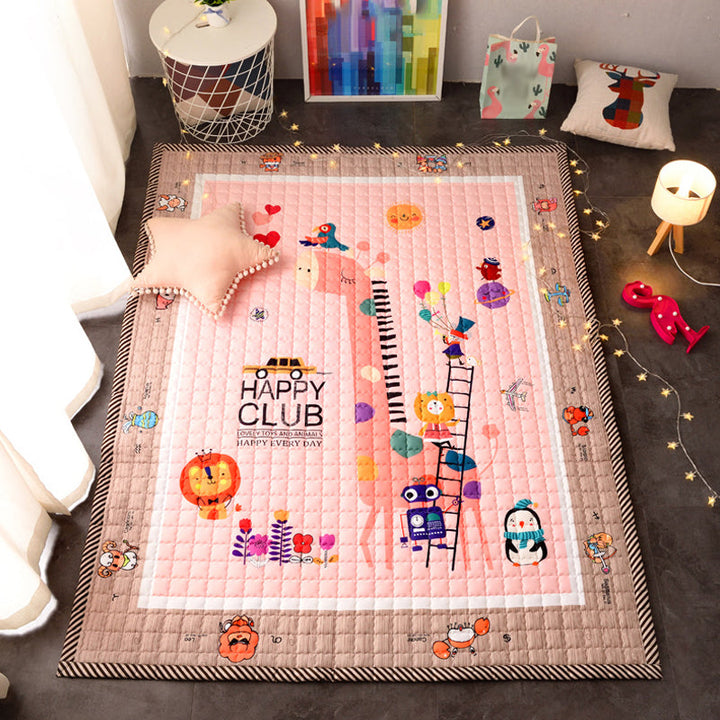 Lisslune | Cute Cartoon Rug Bright Color Animal Indoor Rug Washable Non-Slip Area Carpet for Daycare