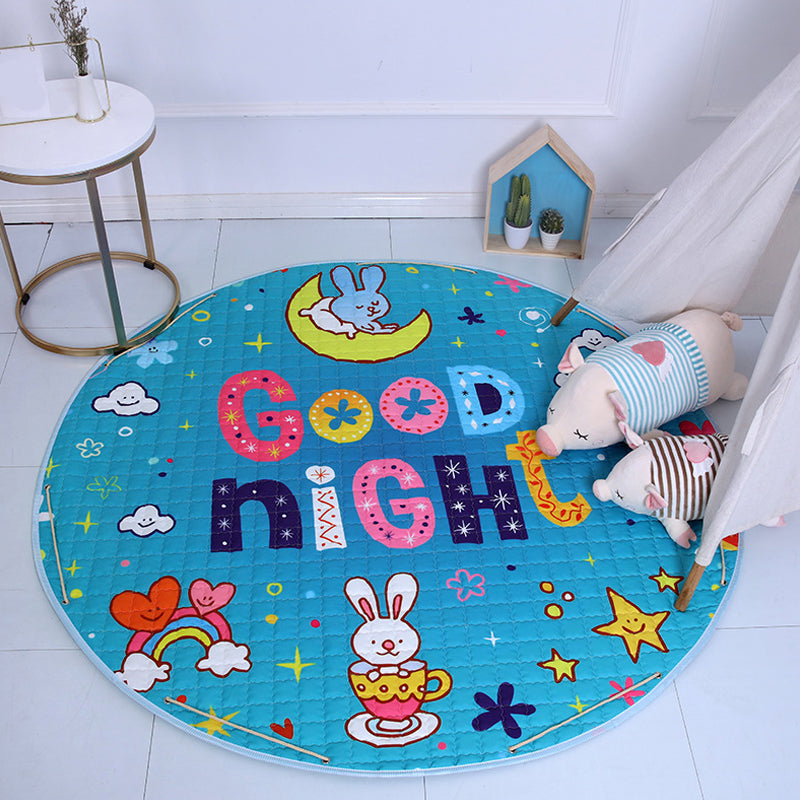 Lisslune | Beautiful cartoon rug for indoors, multicolored animal pattern rug, washable, pet-friendly, non-slip rug for the children's room
