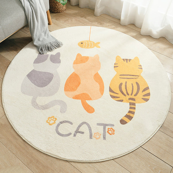 Lisslune | Beautiful Kids Style Rug Soft Color Animal and Word Pattern Carpet Pet Friendly Non-Slip Rug for the Children's Room
