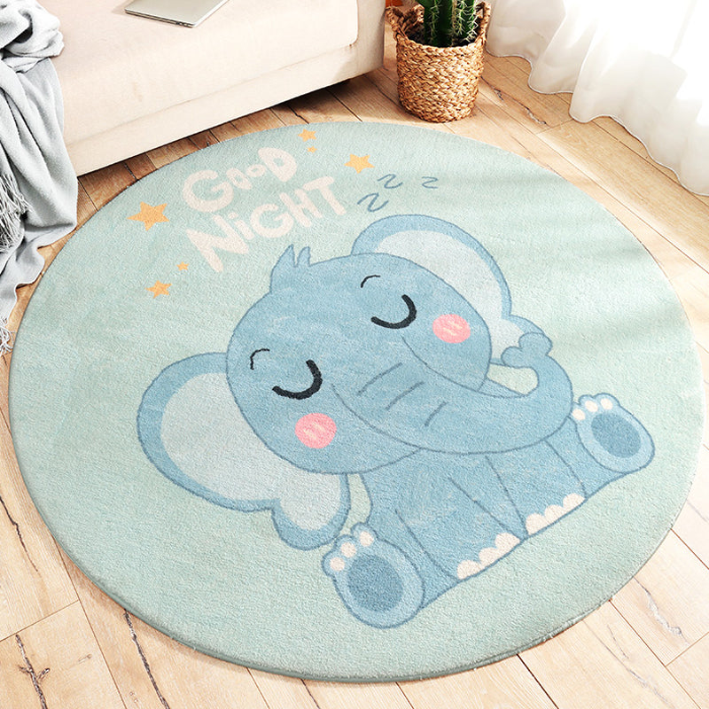 Lisslune | Shady Pet Indoor Carpet Pastel Cartoon Carpet Polypropylene Washable Stain Resistant Non-Slip Rug for the Nursery