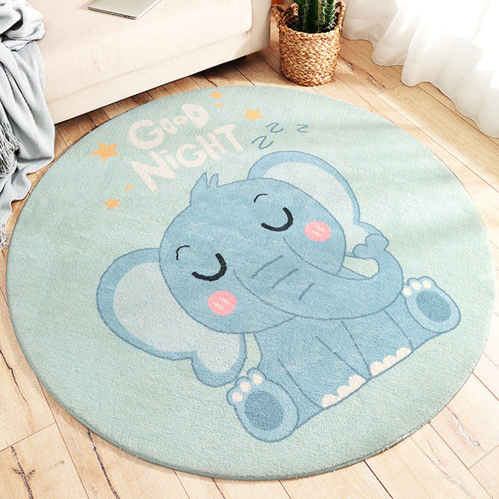 Lisslune | Shady Pet Indoor Carpet Pastel Cartoon Carpet Polypropylene Washable Stain Resistant Non-Slip Rug for the Nursery