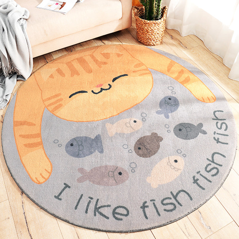 Lisslune | Shady Pet Indoor Carpet Pastel Cartoon Carpet Polypropylene Washable Stain Resistant Non-Slip Rug for the Nursery